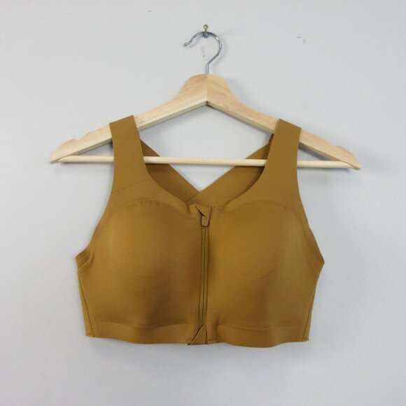 Lululemon Enlite Bra 34D Copper Front Zip High Support Cross Back Athletic 134 - Picture 1 of 9